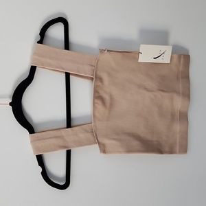 NWT sand square neck crop